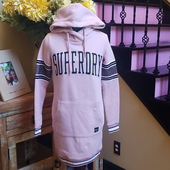 Superdry Tops - Superdry Hooded Sweatshirt Dress - SZ 2